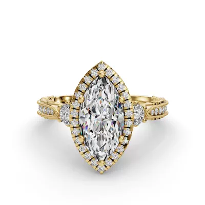Winter Halo Engagement Ring