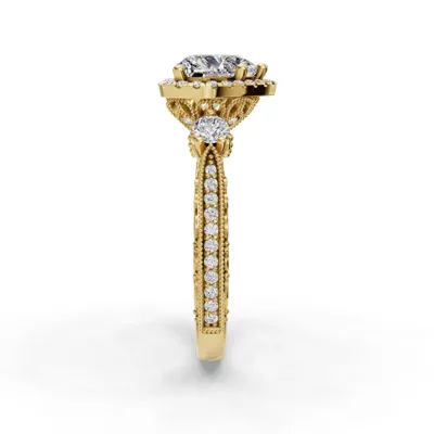 Winter Halo Engagement Ring