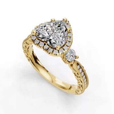 Winter Halo Engagement Ring
