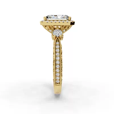 Winter Halo Engagement Ring