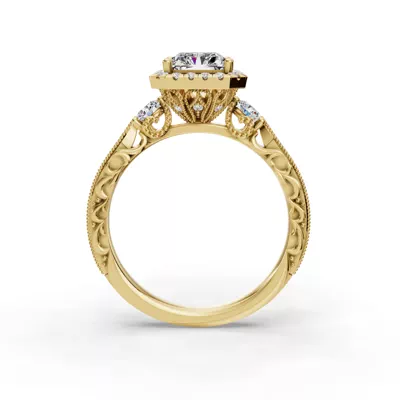 Winter Halo Engagement Ring