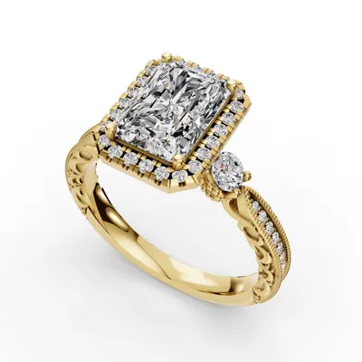 Winter Halo Engagement Ring
