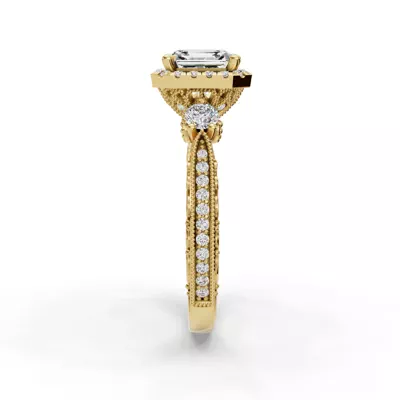 Winter Halo Engagement Ring