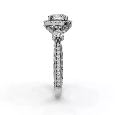 Winter Halo Engagement Ring