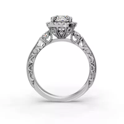 Winter Halo Engagement Ring