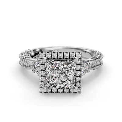 Winter Halo Engagement Ring