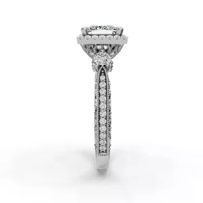 Winter Halo Engagement Ring