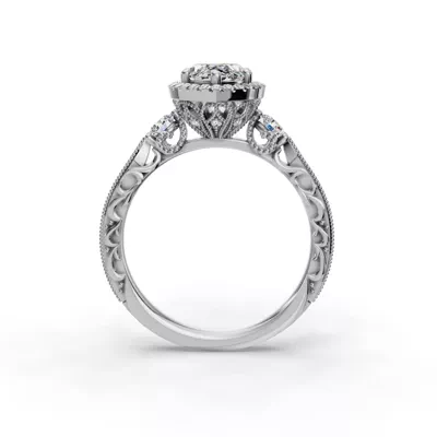 Winter Halo Engagement Ring