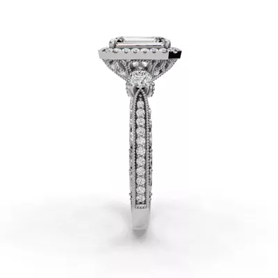 Winter Halo Engagement Ring