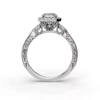 Winter Halo Engagement Ring