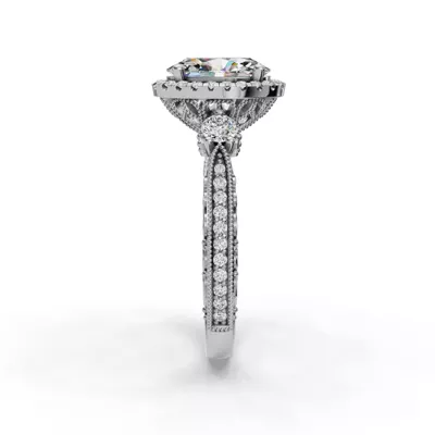 Winter Halo Engagement Ring