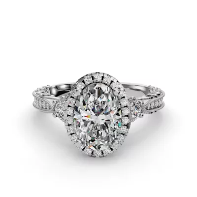 Winter Halo Engagement Ring