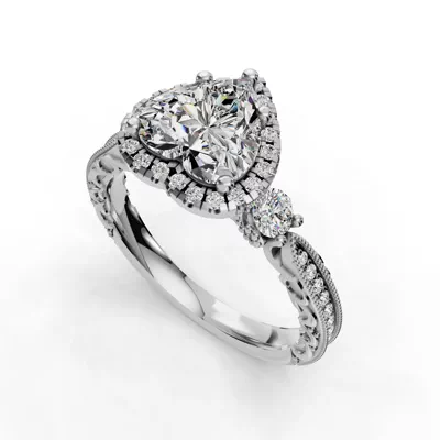 Winter Halo Engagement Ring