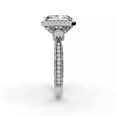 Winter Halo Engagement Ring