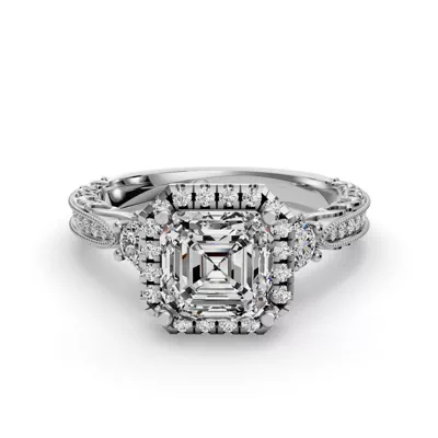 Winter Halo Engagement Ring