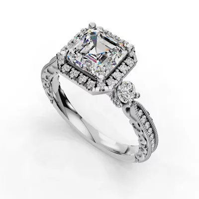 Winter Halo Engagement Ring