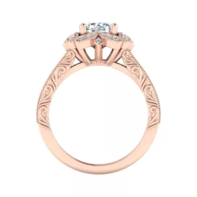 Lilith Halo Engagement Ring