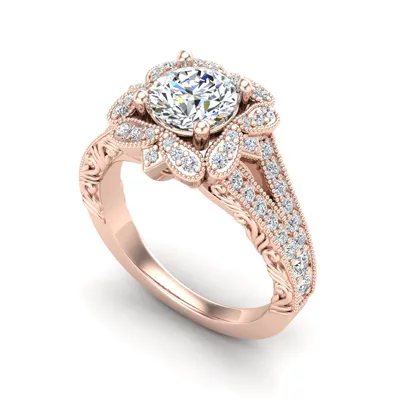 Lilith Halo Engagement Ring