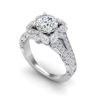 Lilith Halo Engagement Ring