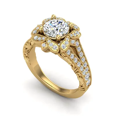 Lilith Halo Engagement Ring