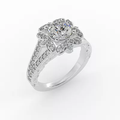 Lilith Halo Engagement Ring