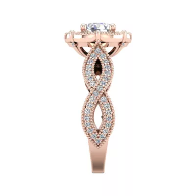 Amiyah Halo Engagement Ring