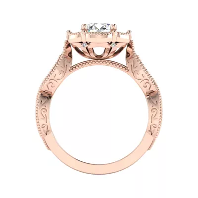 Amiyah Halo Engagement Ring