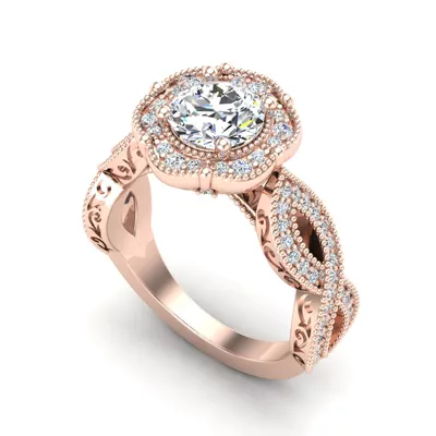 Amiyah Halo Engagement Ring