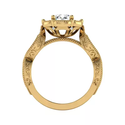 Amiyah Halo Engagement Ring
