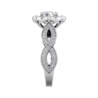 Amiyah Halo Engagement Ring