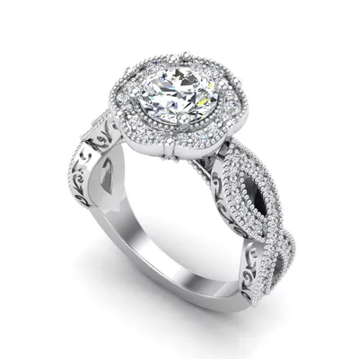 Amiyah Halo Engagement Ring