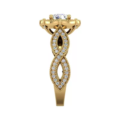 Amiyah Halo Engagement Ring