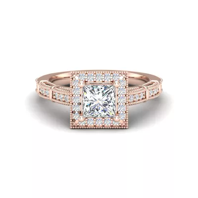 Evie Halo Engagement Ring