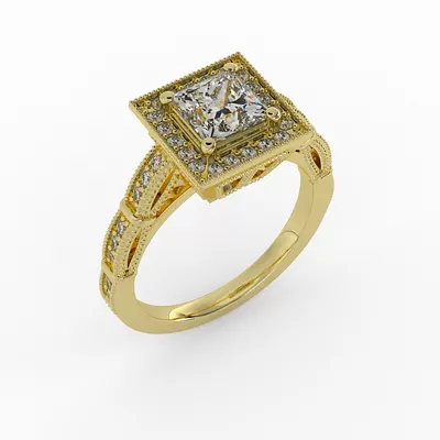 Evie Halo Engagement Ring