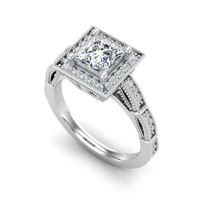 Evie Halo Engagement Ring