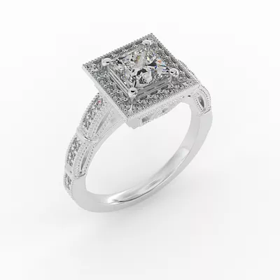 Evie Halo Engagement Ring