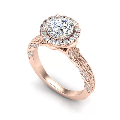 Alexandria Halo Engagement Ring