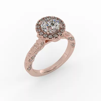 Alexandria Halo Engagement Ring
