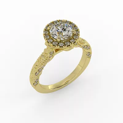 Alexandria Halo Engagement Ring