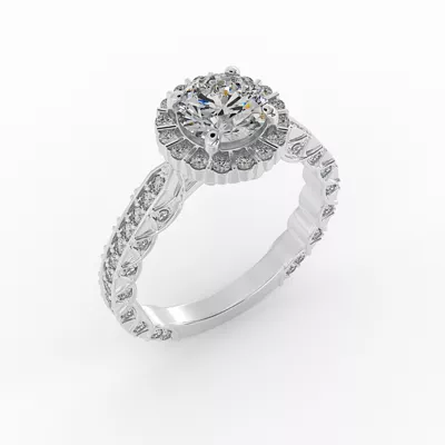 Sutton Halo Engagement Ring