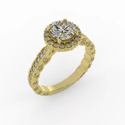 Sutton Halo Engagement Ring
