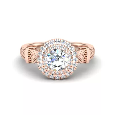 Evelynn Halo Engagement Ring