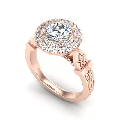Evelynn Halo Engagement Ring