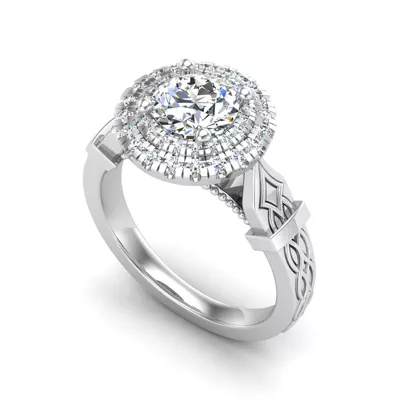 Evelynn Halo Engagement Ring