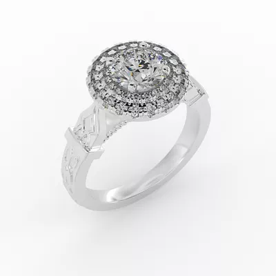Evelynn Halo Engagement Ring