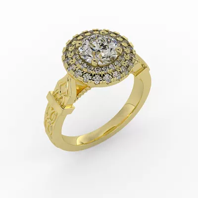 Evelynn Halo Engagement Ring