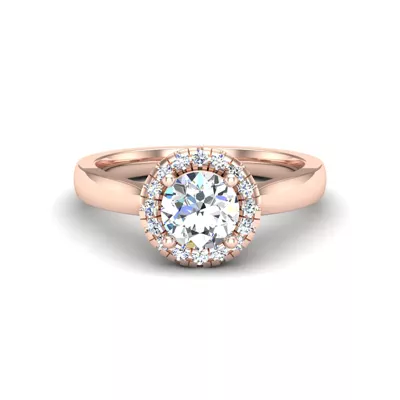Gia Halo Engagement Ring