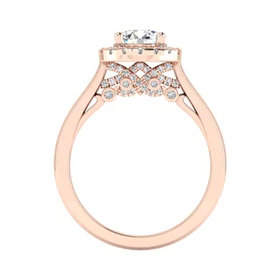 Gia Halo Engagement Ring