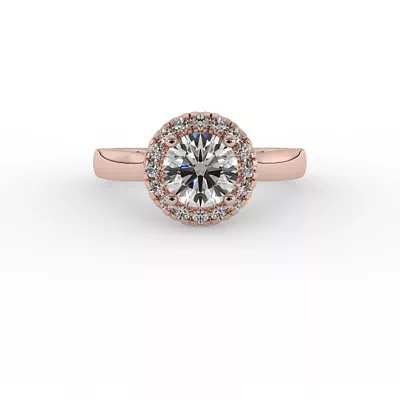 Gia Halo Engagement Ring
