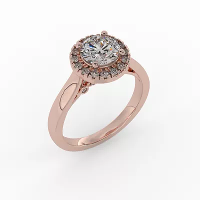 Gia Halo Engagement Ring